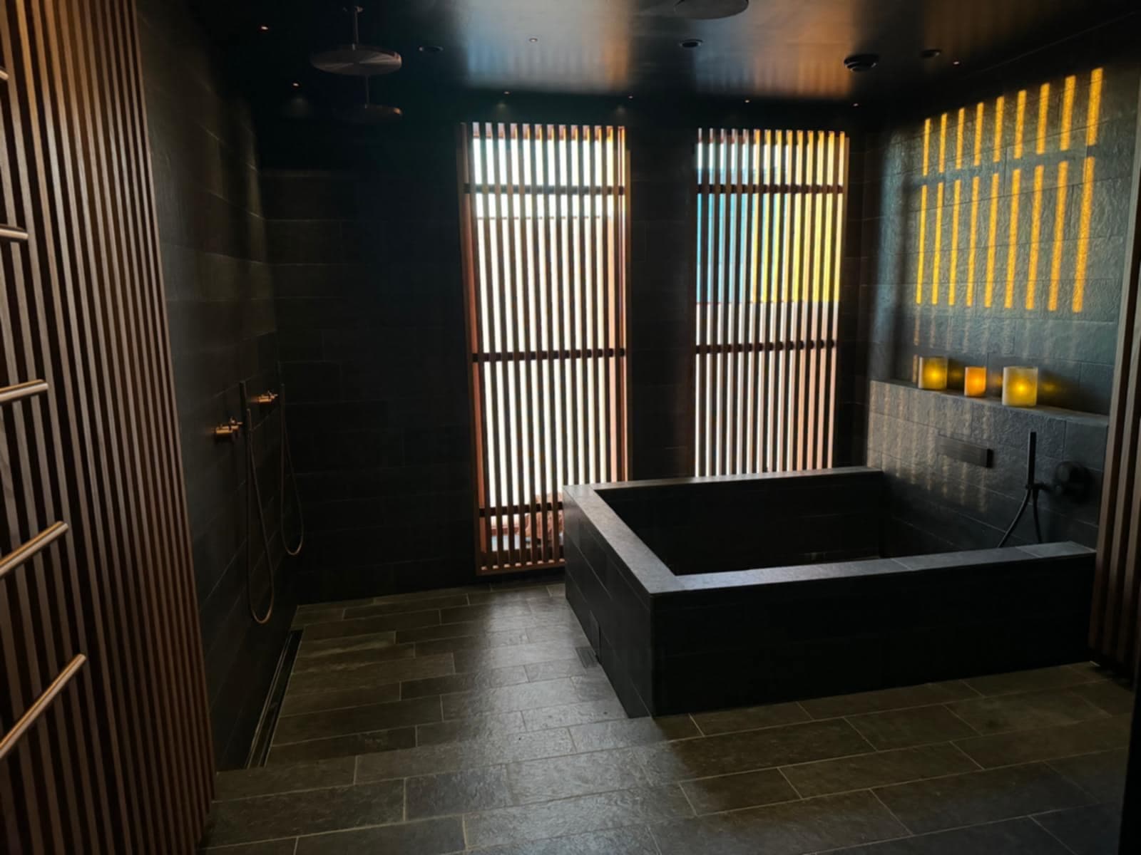 Luxury bathroom with Japanese soaking tub
