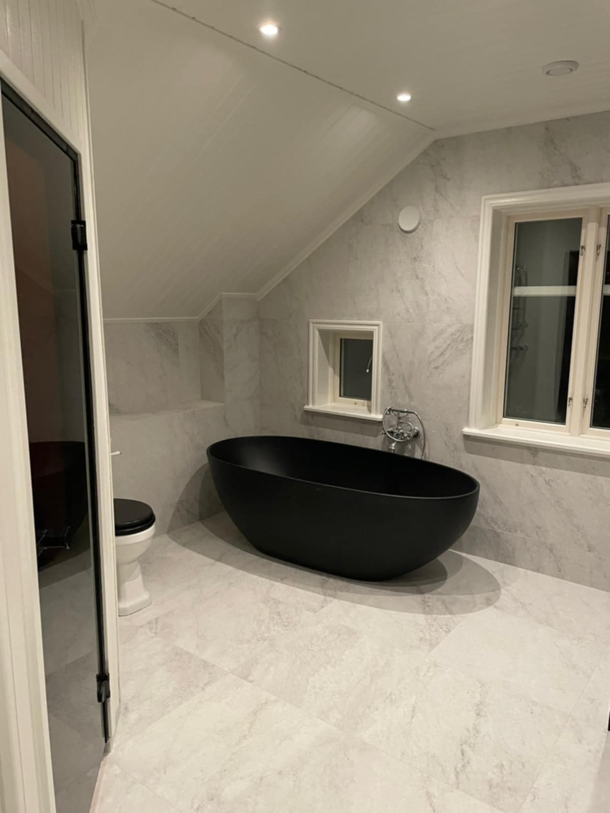 Luxury bathroom with Japanese soaking tub